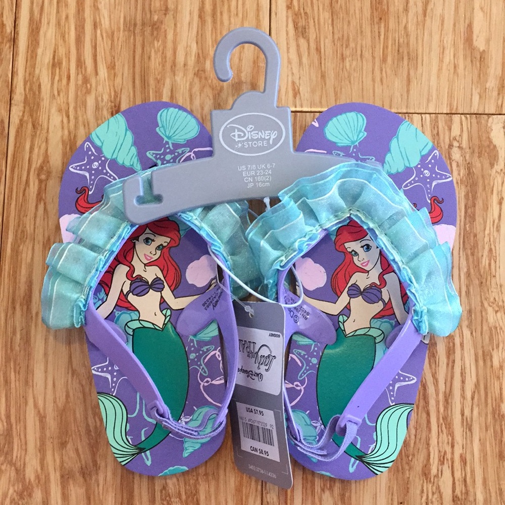 Disney Store Ariel flip flops